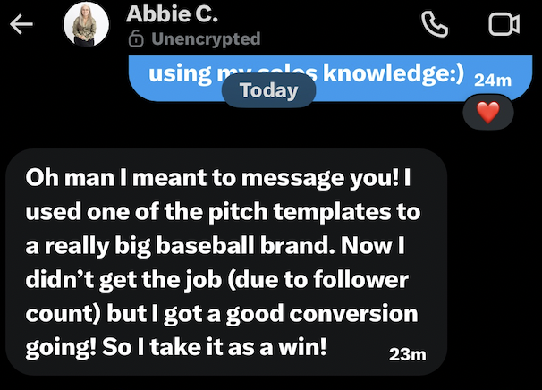 Abbie: used pitch templates for a big baseball brand